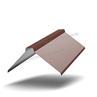 Металл Профиль Планка конька плоского 155х155х2000 (ПЭ-01-8017-0.45)
