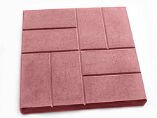 Тротуарная плитка квадрат 8 кирпичей размером 400х400х50, Красная
