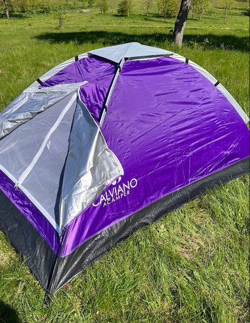 Палатка туристическая Сalviano ACAMPER Domepack 2 (фиолетовая) - фото 5 - id-p226328076
