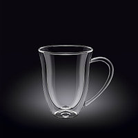 Чашка 250 мл с двойными стенками, термо стекло, Wilmax