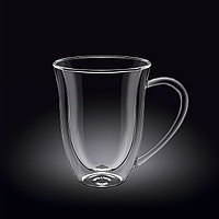 Чашка 300 мл с двойными стенками, термо стекло, Wilmax