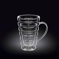 Чашка 300 мл с двойными стенками, термо стекло , Wilmax
