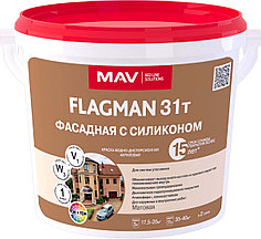 Краска фасадная акриловая силикон-модифицированная FLAGMAN 31T, 11 л