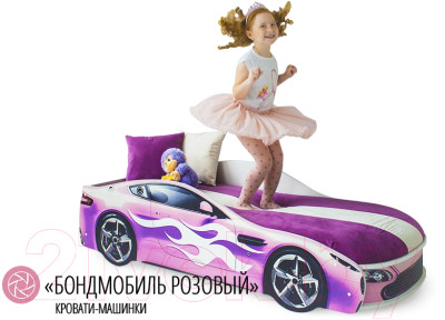 Стилизованная кровать детская Бельмарко Бондмобиль с подъемным механизмом и матрасом / 558 - фото 3 - id-p227258606