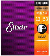 Струны для акустической гитары Elixir Strings 16182 13-53 HD Light