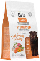 Сухой корм для кошек Brit Care Cat Sterilised Weight Control с рыбой и индейкой / 5066230