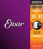 Струны для акустической гитары Elixir Strings 16002 10-47