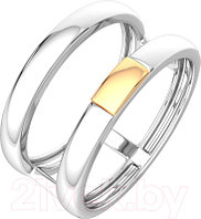 Кольцо из комбинированного серебра ZORKA 0200075.G14K