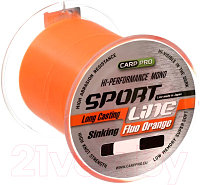 Леска монофильная Carp Pro Sport Line Fluo Orange 1000M / CP2210-0335