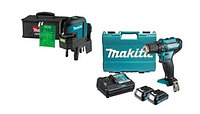 Уровень лазерный Makita SK 106 GDZ + дрель-шуруповерт Makita DF333DWYE (SK106GDZA1)