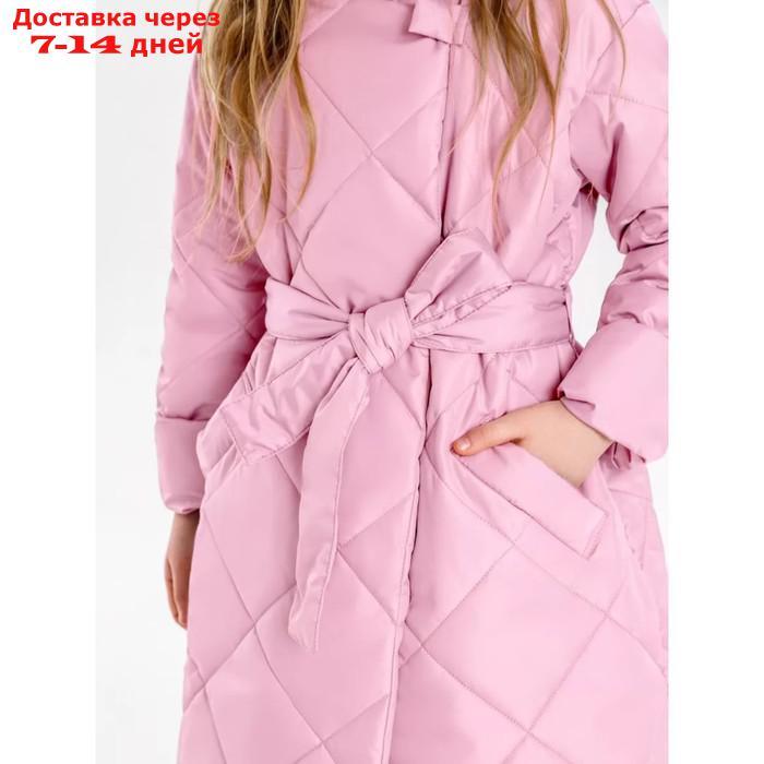 Пальто стёганое для девочек AmaroBaby TRENDY, рост 116-122 см, цвет розовый - фото 9 - id-p226939699