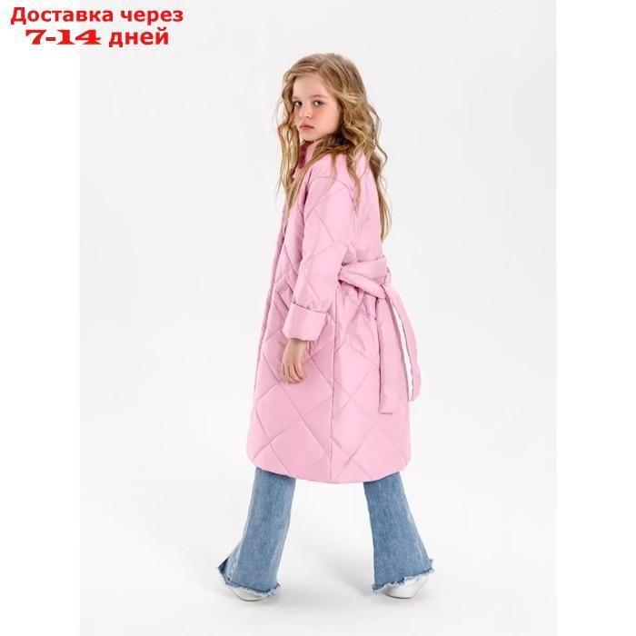 Пальто стёганое для девочек AmaroBaby TRENDY, рост 116-122 см, цвет розовый - фото 10 - id-p226939699