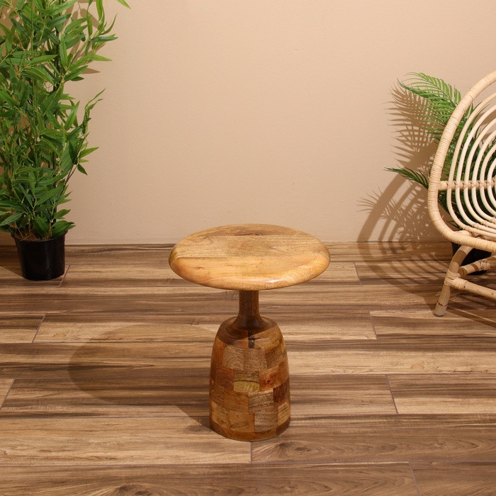 Столик кофейный 37х37х45 см, манговое дерево - фото 1 - id-p227264734
