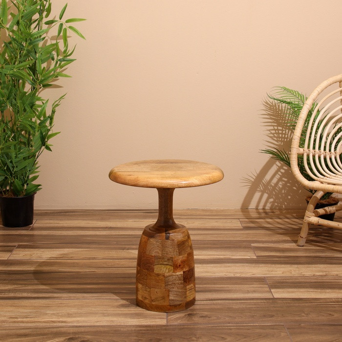 Столик кофейный 37х37х45 см, манговое дерево - фото 2 - id-p227264734