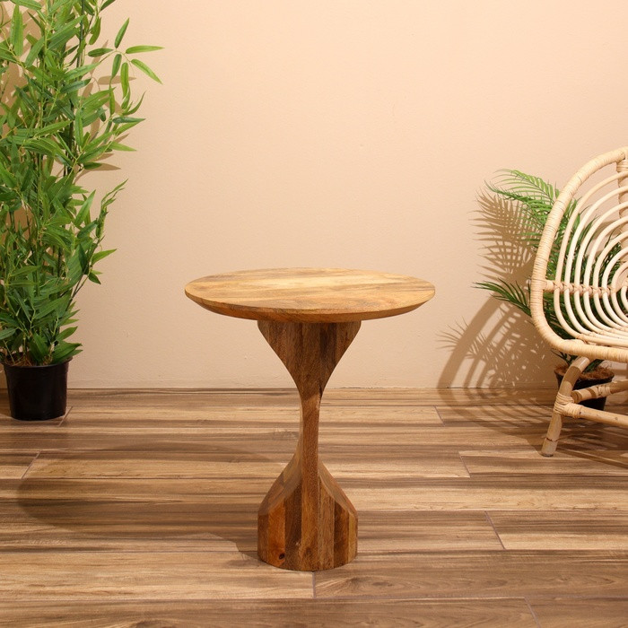 Столик кофейный 45х45х50 см, манговое дерево - фото 2 - id-p227264740