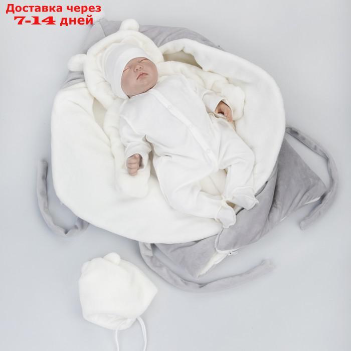 Комплект на выписку KinDerLitto "Веснушка", 5 предметов: одеяло-конверт, шапочка, комбинезон-слип, комбинезон, - фото 3 - id-p226939760