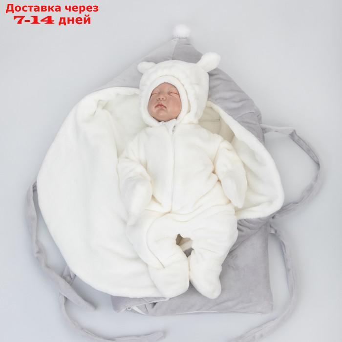 Комплект на выписку KinDerLitto "Веснушка", 5 предметов: одеяло-конверт, шапочка, комбинезон-слип, комбинезон, - фото 7 - id-p226939760