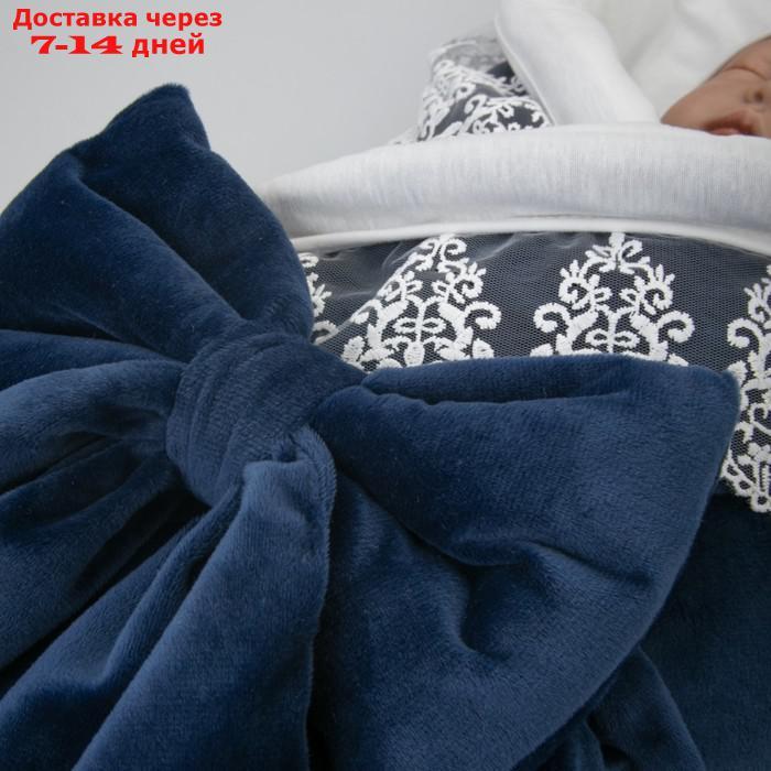 Комплект на выписку KinDerLitto "Бристоль", 5 предметов: одеяло, пелёнка, комбинезон-слип, шапочка, бант, - фото 7 - id-p226939761
