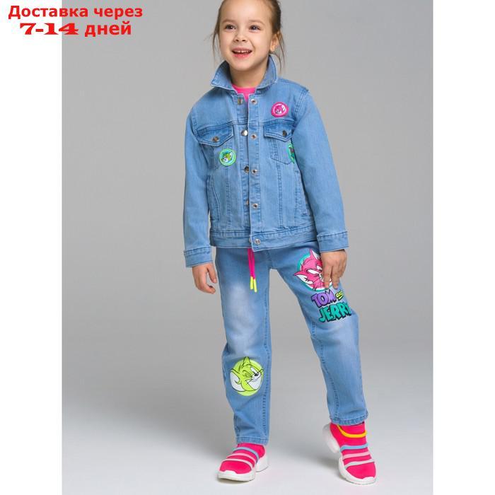 Куртка джинсовая для девочек, рост 104 см - фото 2 - id-p226948548