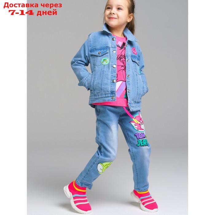 Куртка джинсовая для девочек, рост 104 см - фото 4 - id-p226948548