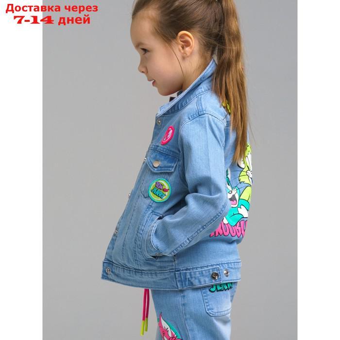 Куртка джинсовая для девочек, рост 104 см - фото 5 - id-p226948548