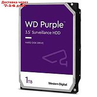 Жесткий диск WD SATA-III 1TB WD10PURZ Surveillance Purple (5400rpm) 64Mb 3.5"