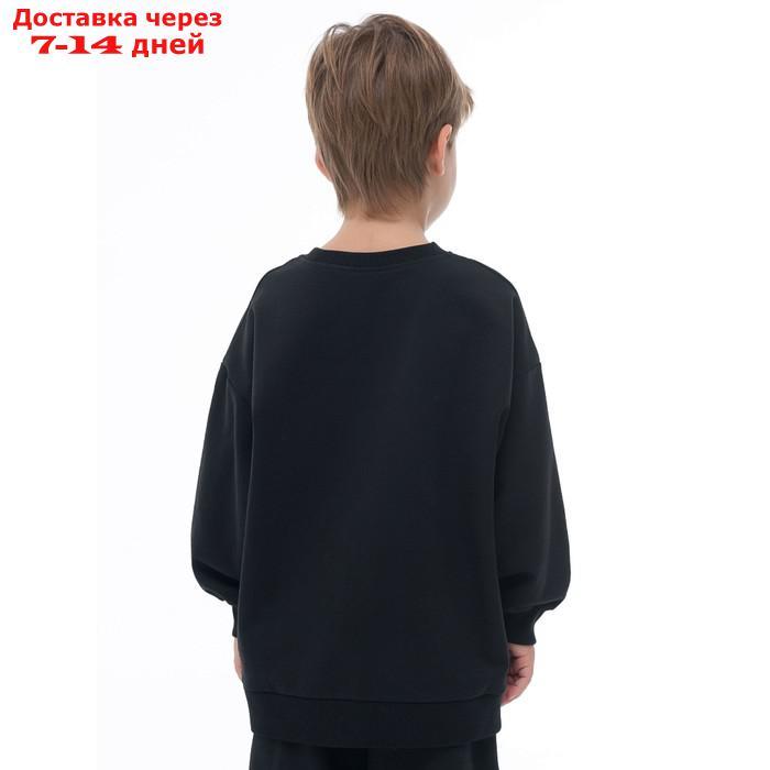 Толстовка для мальчиков, рост 122 см, цвет чёрный - фото 4 - id-p226938215
