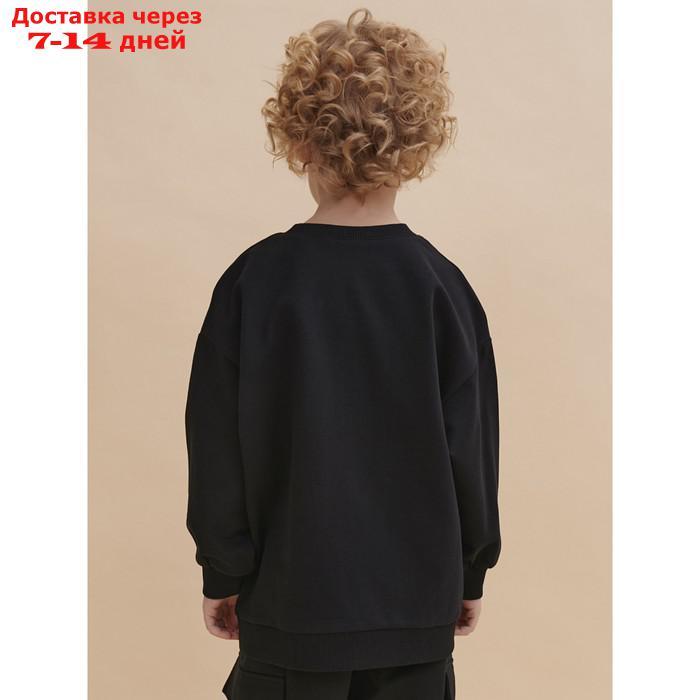 Толстовка для мальчиков, рост 122 см, цвет чёрный - фото 9 - id-p226938215