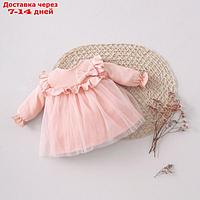 Платье для девочки KinDerLitto "Прованс", рост 86-92 см, цвет светло-розовый