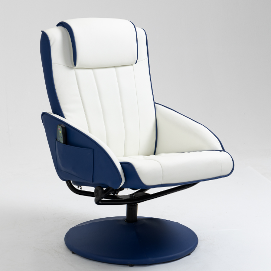 Кресло вибромассажное Angioletto Barone Blu Bianco - фото 1 - id-p227270012