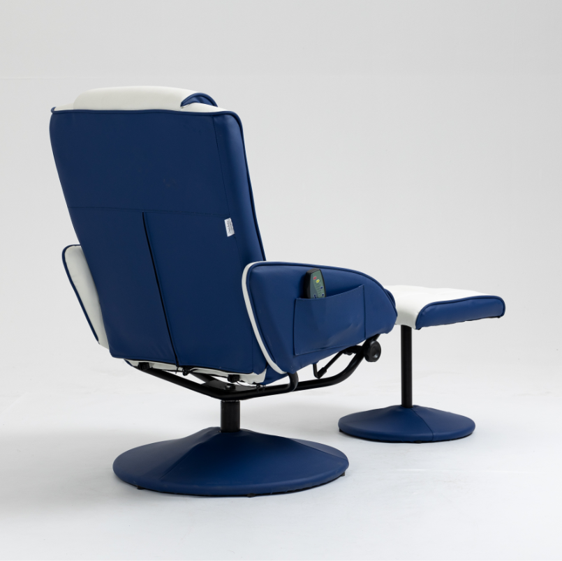Кресло вибромассажное Angioletto Barone Blu Bianco - фото 3 - id-p227270012