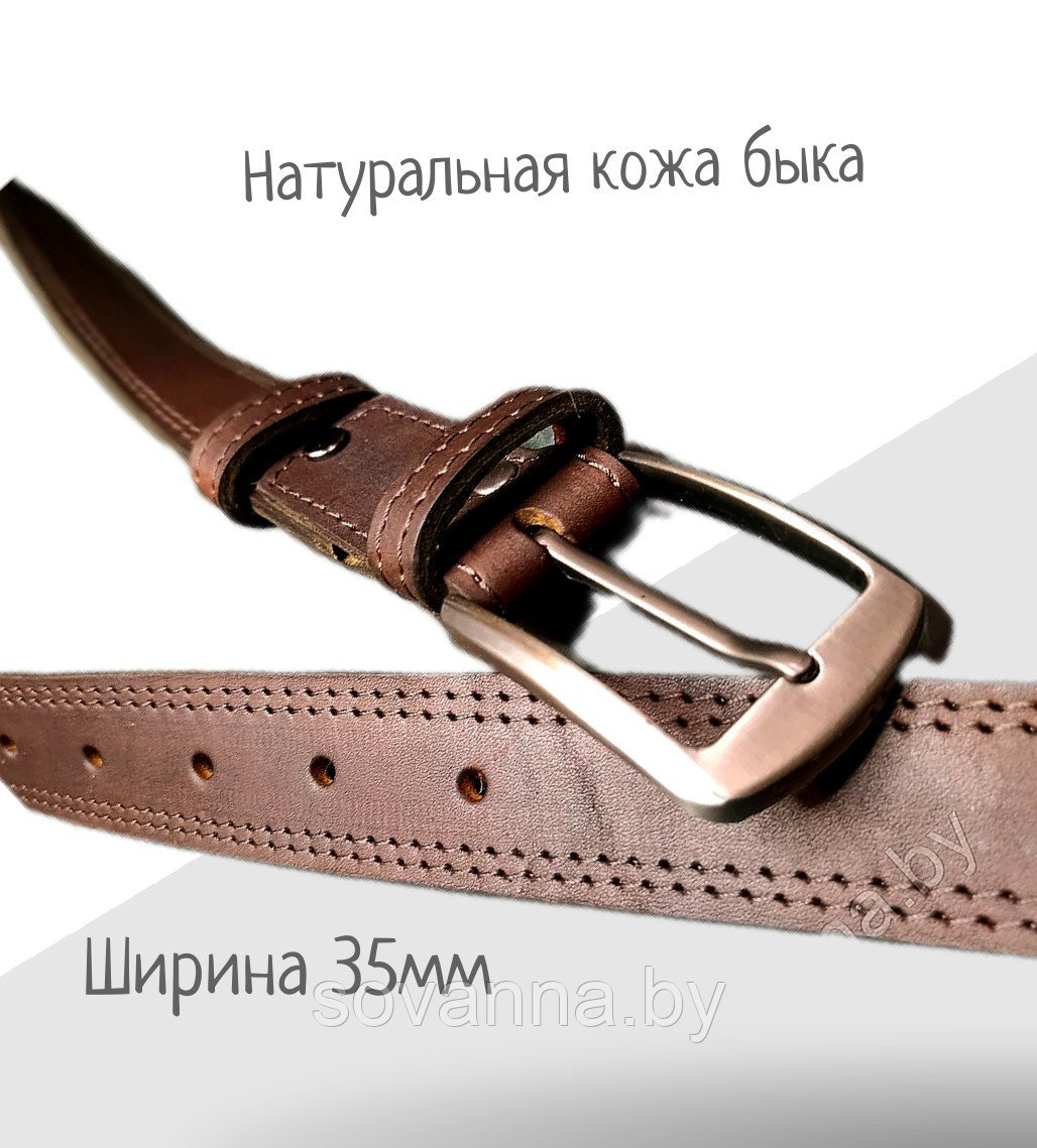 Ремень кожаный "Тёмный шоколад" Sovanna 35мм арт. b35br4 - фото 2 - id-p123036136