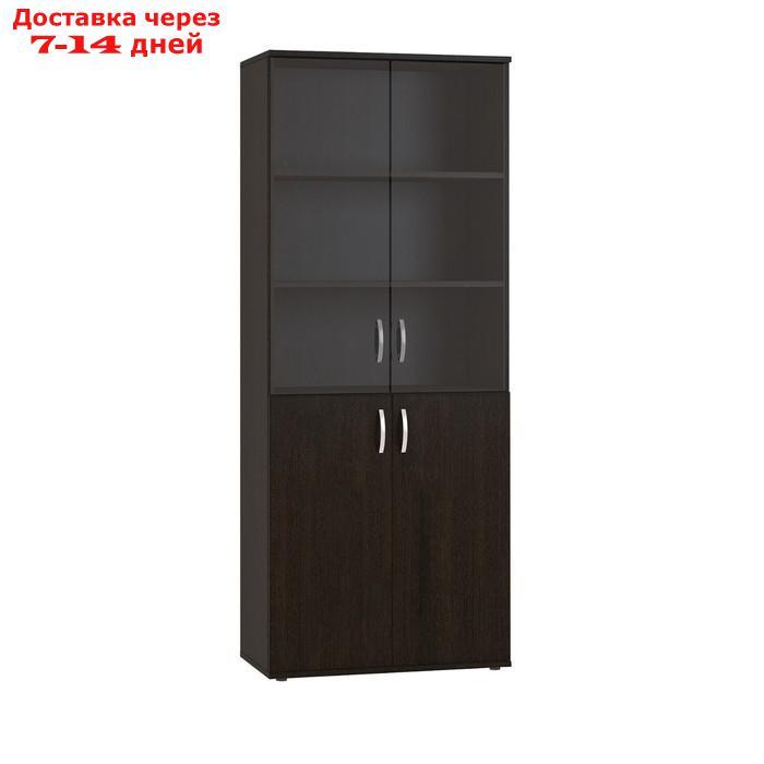 Шкаф 4-х дверный для документов, 804 × 423 × 1980 мм, витрина, цвет дуб венге - фото 1 - id-p226951237