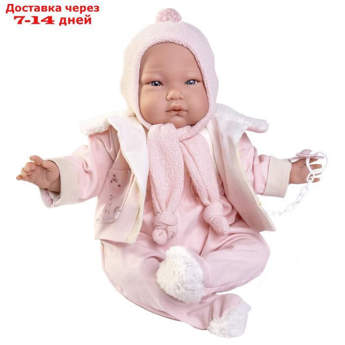 Кукла Munecas Antonio Juan "Александра", в зимней одежде, с соской, мягконабивная, 52 см - фото 7 - id-p226944972