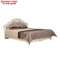 Кровать "Кантри" 06.121, 1600×2000 мм, ортопед, патина, вудлайн кремовый / конфетти мокко