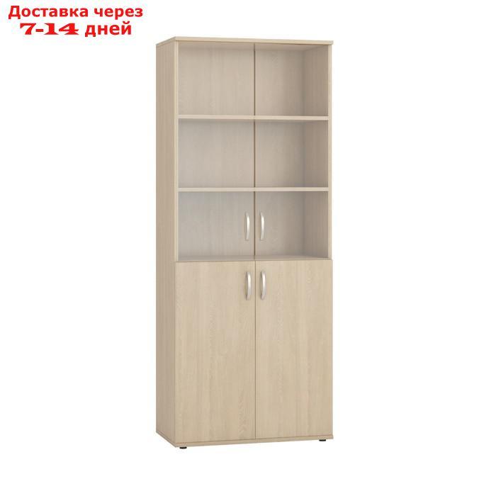 Шкаф 4-х дверный для документов, 804 × 423 × 1980 мм, витрина, цвет дуб сонома - фото 1 - id-p226951254