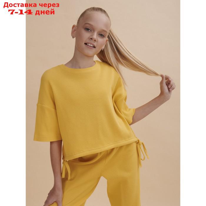 Комплект для девочек, рост 128 см, цвет жёлтый - фото 5 - id-p226936561
