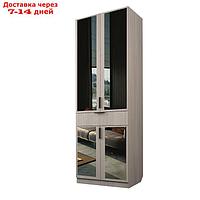 Шкаф 2-х дверный "Экон", 800×520×2300 мм, 1 ящик, зеркало, полки, цвет ясень шимо светлый