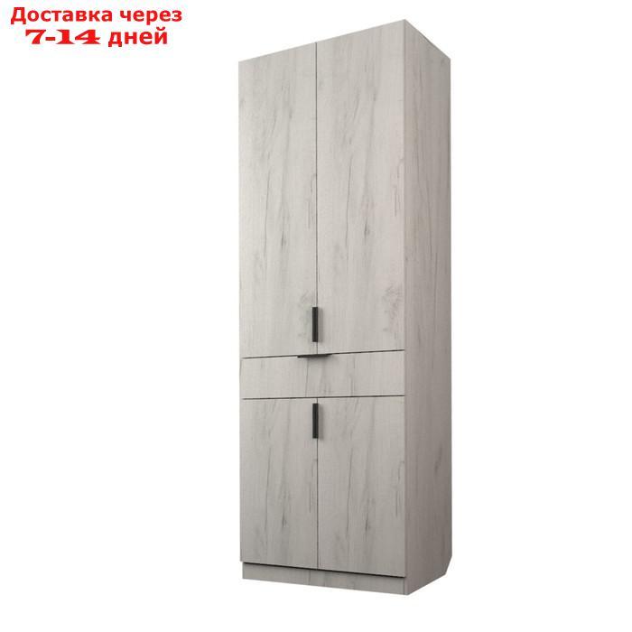 Шкаф 2-х дверный "Экон", 800×520×2300 мм, 1 ящик, полки, цвет дуб крафт белый - фото 1 - id-p226955517