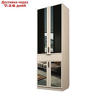 Шкаф 2-х дверный "Экон", 800×520×2300 мм, 1 ящик, зеркало, штанга, цвет дуб молочный