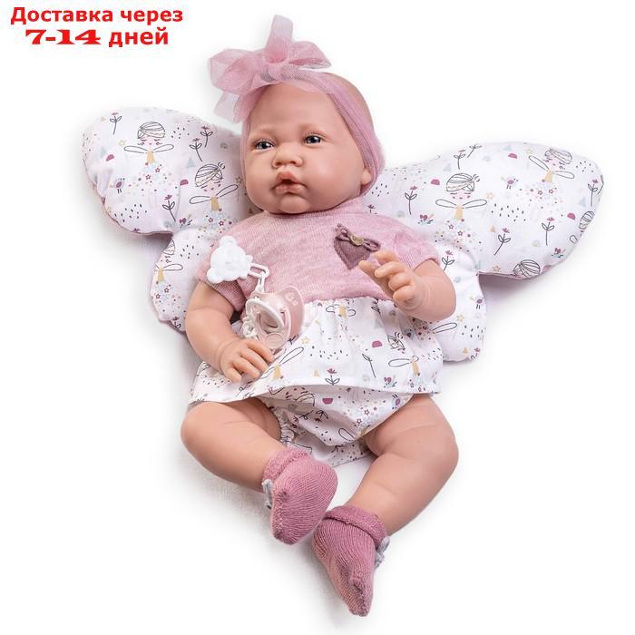 Кукла-младенец Munecas Antonio Juan "Валерия", на подушке-бабочке, с соской, мягконабивная, 42 см - фото 8 - id-p226945000