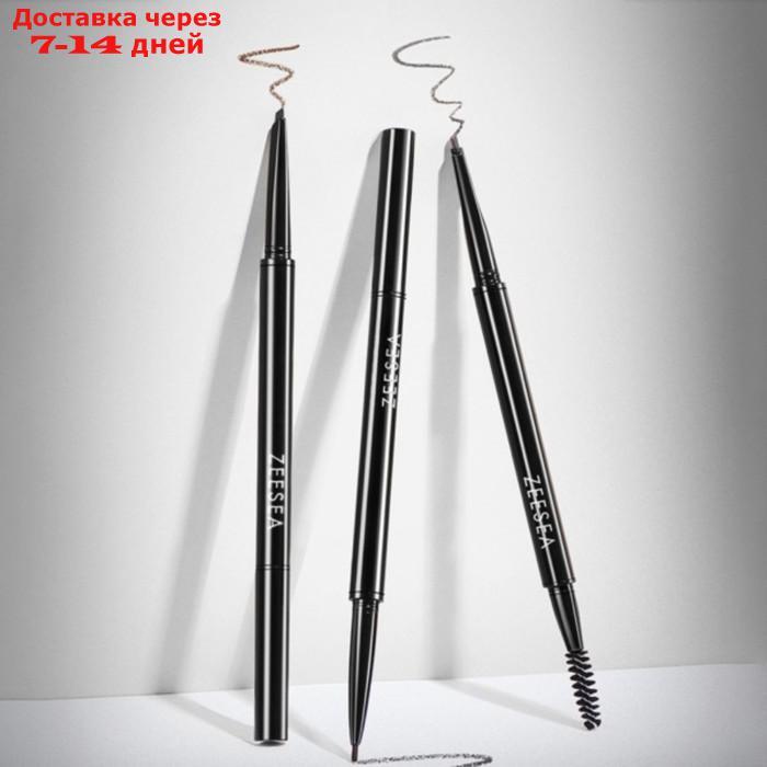 Карандаш для бровей ZeeSea Eyebrow Pencil, треугольный, тон ореховый, 0.06 г - фото 2 - id-p226970111