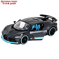 Машинка Maisto Bugatti Divo со светом и звуком, 1:24, цвет серо-голубой