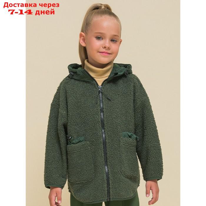 Куртка для девочек, рост 140 см, цвет хаки - фото 3 - id-p226966987