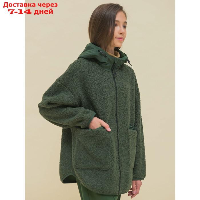 Куртка для девочек, рост 140 см, цвет хаки - фото 4 - id-p226966987
