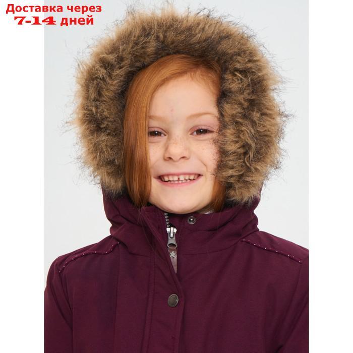 Парка зимняя для девочки, рост 116 см, цвет бордовый - фото 2 - id-p226936606