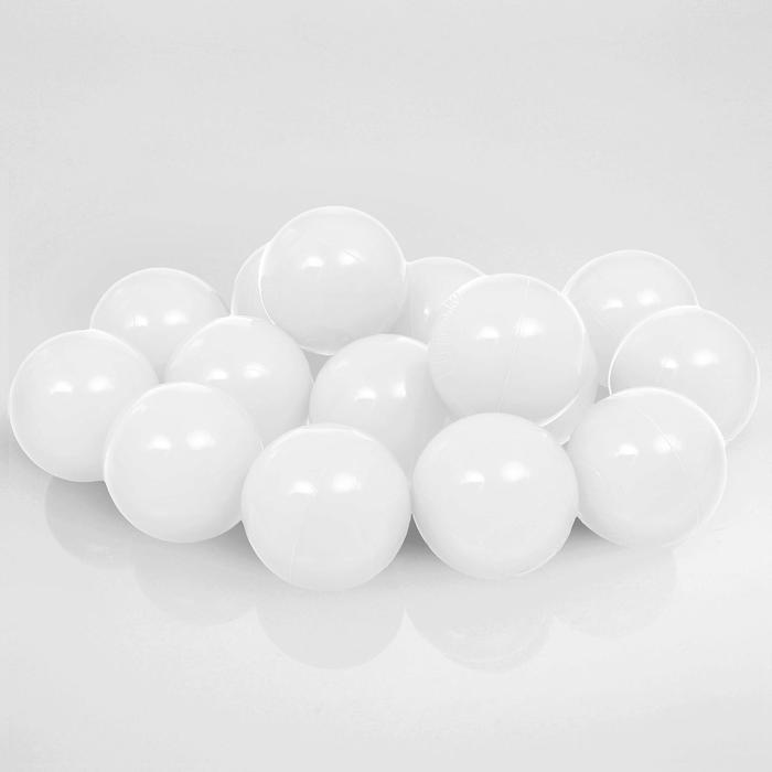 Шарики для сухого бассейна с рисунком, диаметр шара 7,5 см, набор 150 штук, цвет белый - фото 1 - id-p227268469