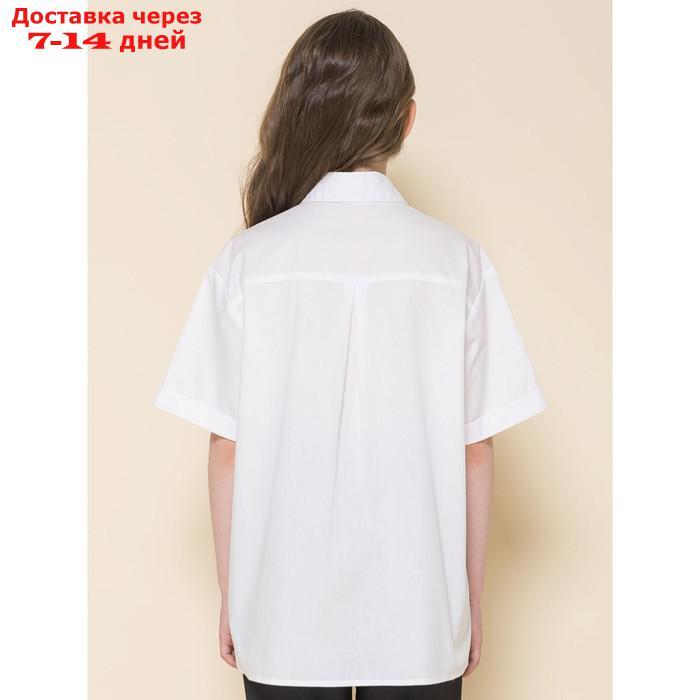 Блузка для девочек, рост 128 см, цвет белый - фото 3 - id-p226967005