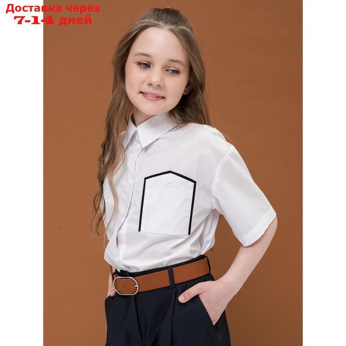 Блузка для девочек, рост 122 см, цвет белый - фото 1 - id-p226967006
