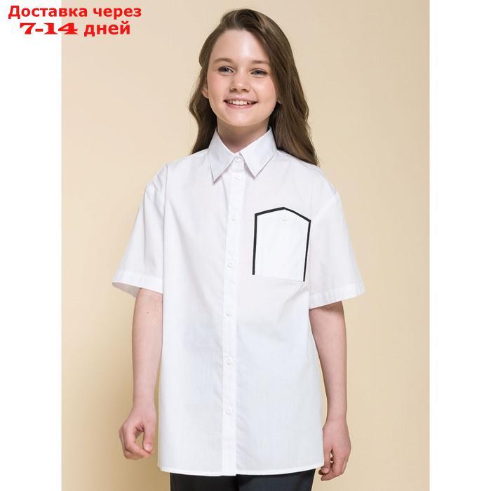 Блузка для девочек, рост 122 см, цвет белый - фото 2 - id-p226967006